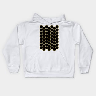 black and yellow hexa Kids Hoodie